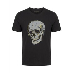 John Varvatos USA Black Skull Graphic T-Shirt Star Detail KG4783V4B Size L